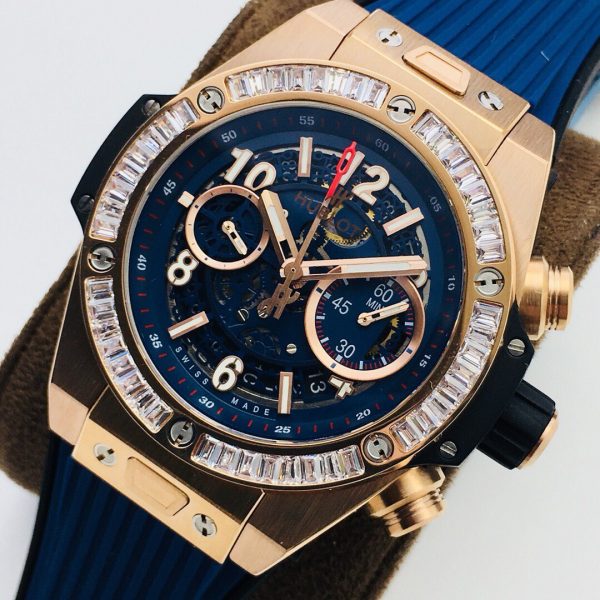HUBLOT HB Factory HUB1241Unico blue gold jewelry Watch 8