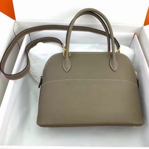 Hermes Bolide size 27 Epsom Leather 18 elephant gray Bag 17
