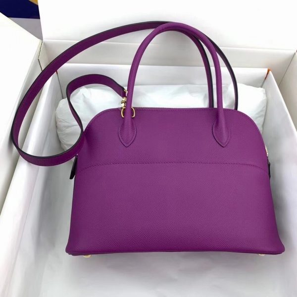 Hermes Bolide size 27 Epsom Leather P9 anemone purple Bag 10