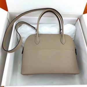 Hermes Bolide size 27 Epsom Leather S2 windbreaker gray Bag 19