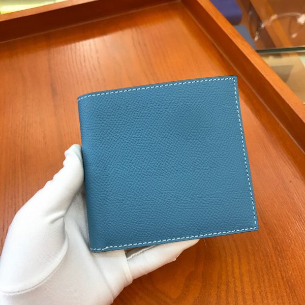 Hermes Epsom size 11 denim blue Wallet 6