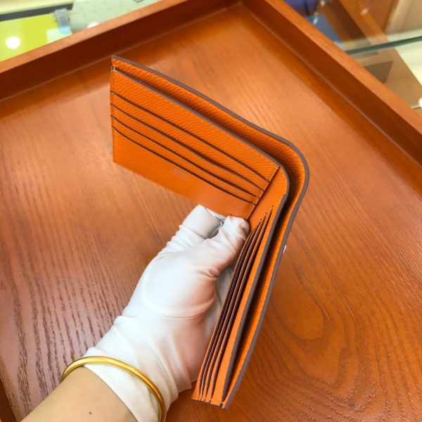 Hermes Epsom size 11 orange Wallet 5