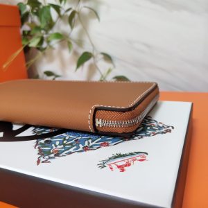 Hermes Epsom size 20 orange brown Wallet 14