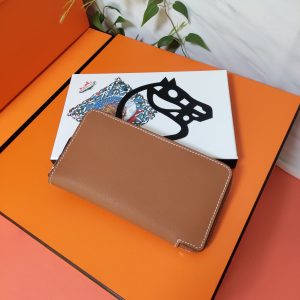 Hermes Epsom size 20 orange brown Wallet 17