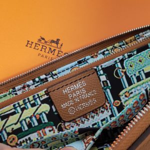 Hermes Epsom size 20 orange brown Wallet 19