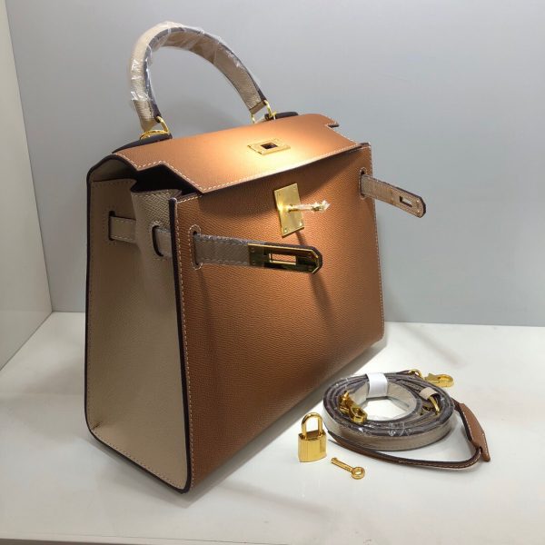 Hermes Kelly 2021 size 25/28 yellow brown Bag 3