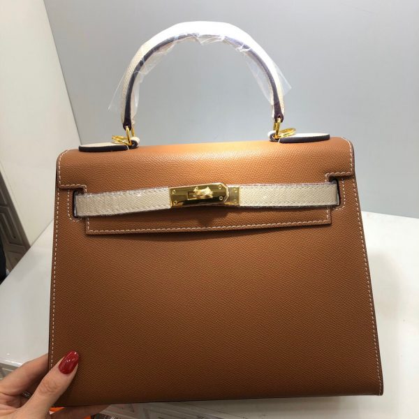 Hermes Kelly 2021 size 25/28 yellow brown Bag 7