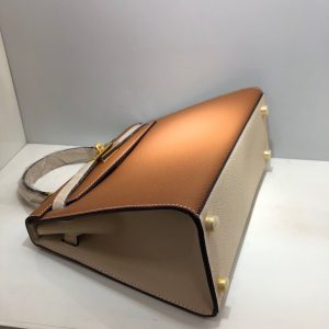 Hermes Kelly 2021 size 25/28 yellow brown Bag 17