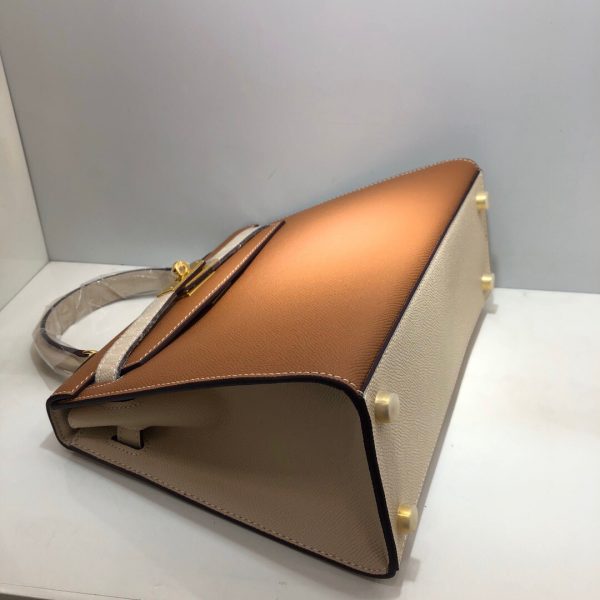 Hermes Kelly 2021 size 25/28 yellow brown Bag 8