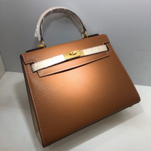 Hermes Kelly 2021 size 25/28 yellow brown Bag 19
