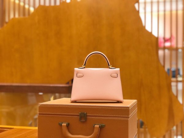 Hermes Mini Kelly 3Q light pink Bag 2
