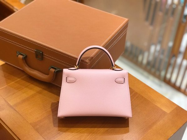 Hermes Mini Kelly 3Q light pink Bag 5