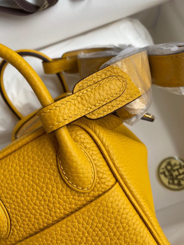 Hermes Mini Lindy 19 amber yellow Bag 2
