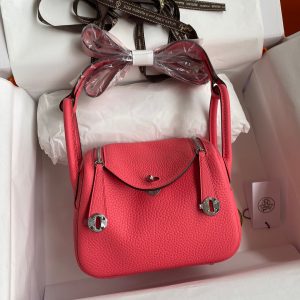 Hermes Mini Lindy 19 dark pink Bag 19