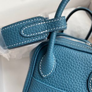 Hermes Mini Lindy 19 denim blue Bag 19
