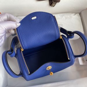 Hermes Mini Lindy 19 electro-optical blue Bag 13