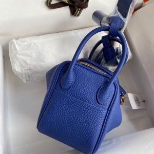 Hermes Mini Lindy 19 electro-optical blue Bag 17