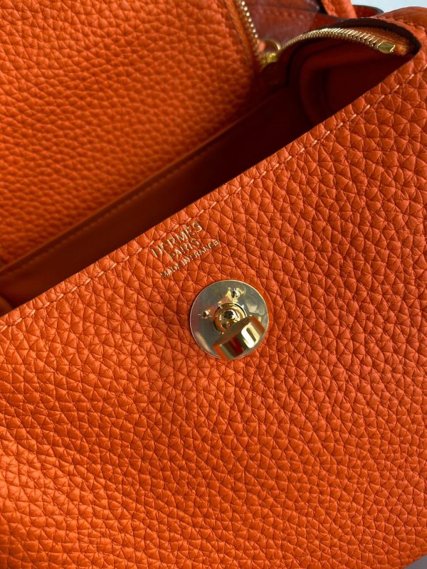 Hermes Mini Lindy 19 orange Bag 4