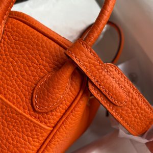 Hermes Mini Lindy 19 orange Bag 14