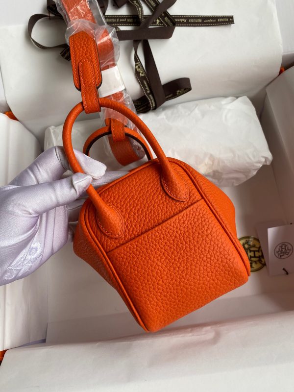 Hermes Mini Lindy 19 orange Bag 10
