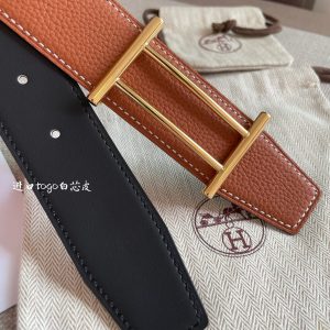Hermes RIDER BELT BUCKLE 38MM black brown Belts 10