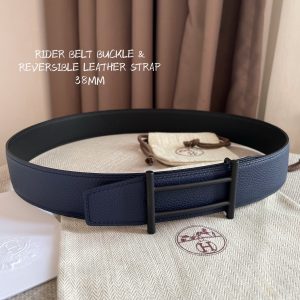 Hermes RIDER BELT BUCKLE 38MM black dark blue Belts 17