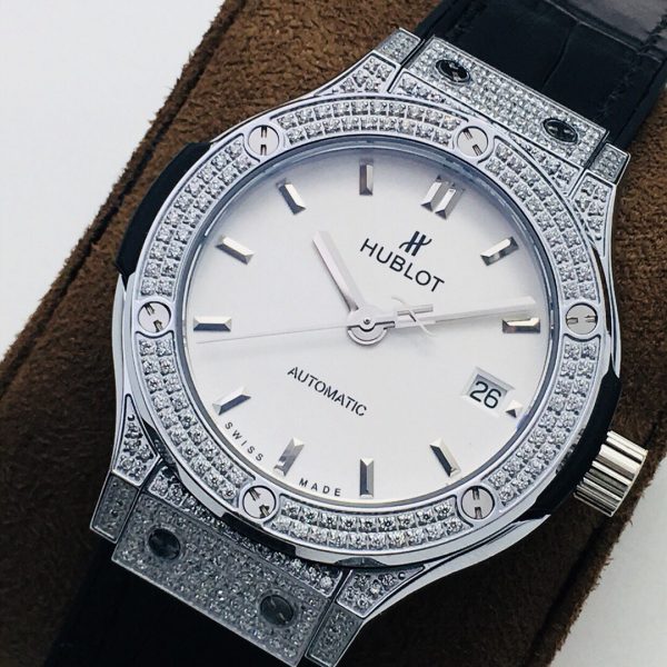 Hublot Classic Fusion HB Factory white silver jewelry Watch 8