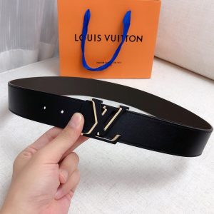 Louis Vuitton GH170240300 black gray x black Logo Belts 12