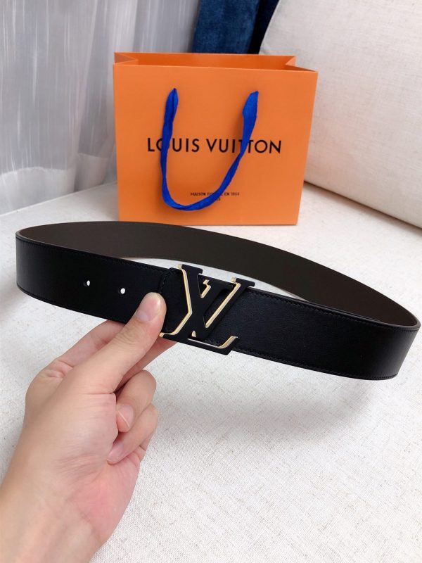 Louis Vuitton GH170240300 black gray x black Logo Belts 3