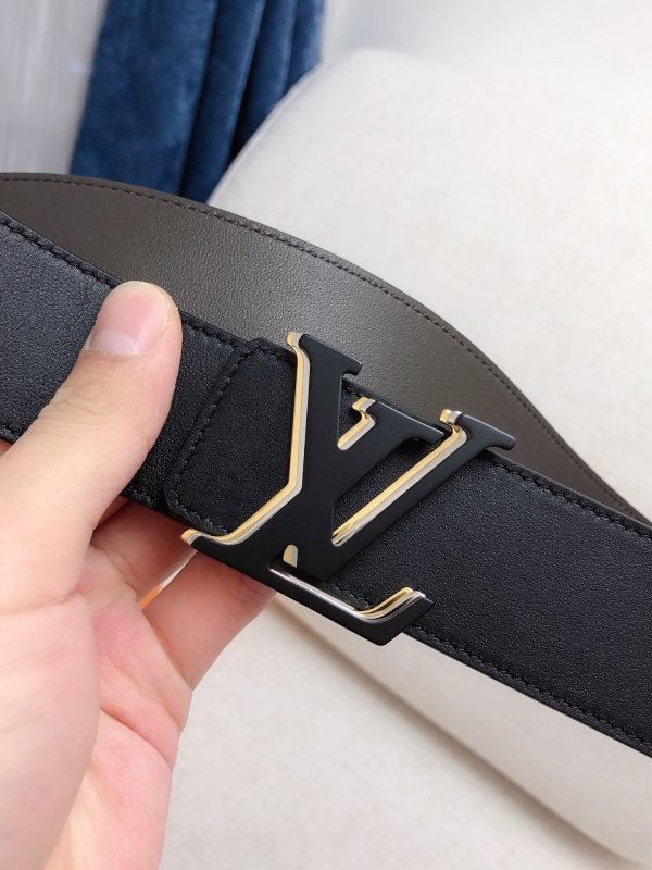 Louis Vuitton GH170240300 black gray x black Logo Belts 4