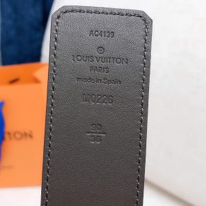 Louis Vuitton GH170240300 black gray x black Logo Belts 14