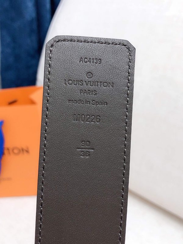Louis Vuitton GH170240300 black gray x black Logo Belts 5