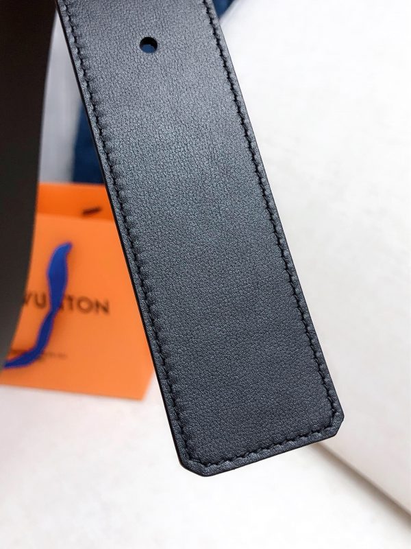 Louis Vuitton GH170240300 black gray x black Logo Belts 6