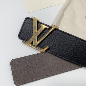 Louis Vuitton GH2240290 black x gold caro Logo Belts 13