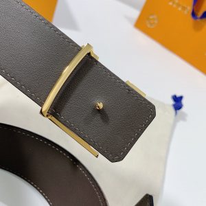 Louis Vuitton GH2240290 black x gold caro Logo Belts 15