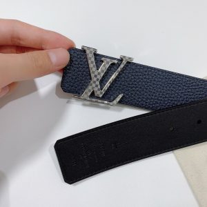 Louis Vuitton GH2240290 black x gray caro Logo Belts 13