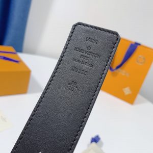 Louis Vuitton GH2240290 black x gray caro Logo Belts 14