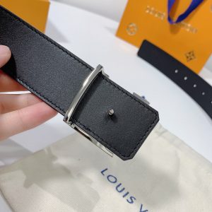 Louis Vuitton GH2240290 black x gray caro Logo Belts 15