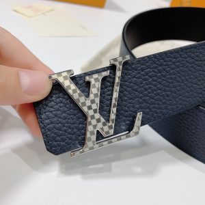 Louis Vuitton GH2240290 black x gray caro Logo Belts 19