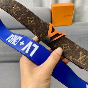 Louis Vuitton NBA brown x orange Belts 12