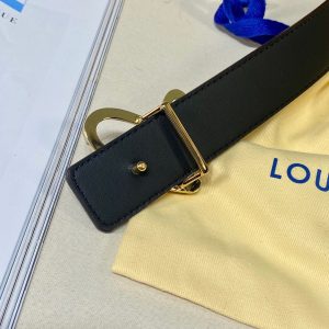 Louis Vuitton SS Tanabata New brown black x heart gold Logo Belts 11