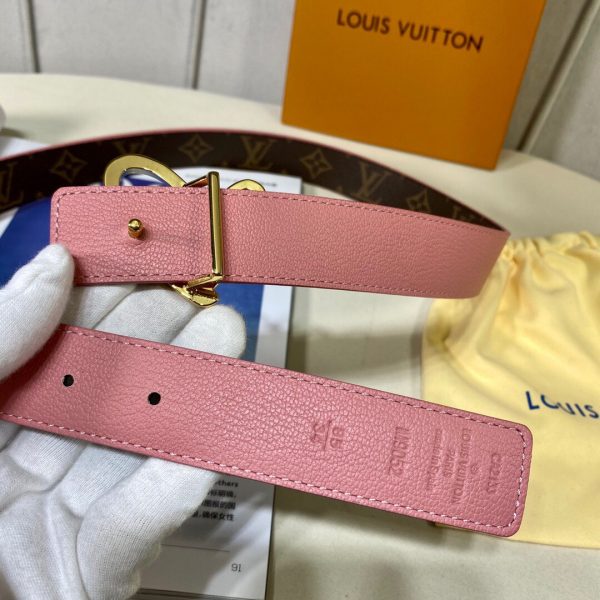 Louis Vuitton SS Tanabata New brown pink x heart gold Logo Belts 4