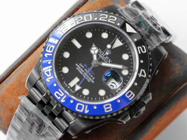 Rolex Greenwich GMT 126710blnr black x blue Watch 5