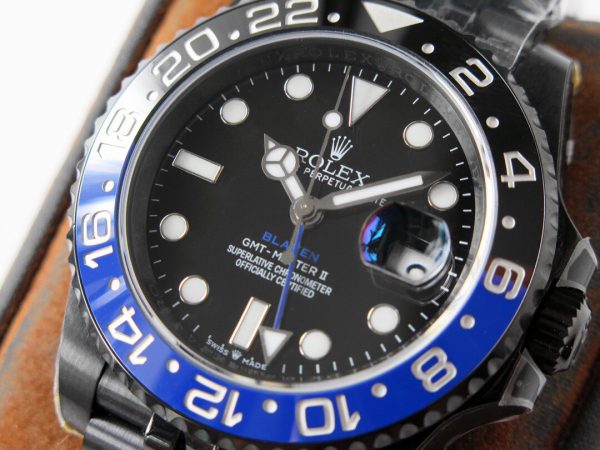 Rolex Greenwich GMT 126710blnr black x blue Watch 7