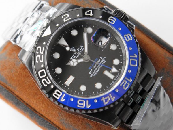 Rolex Greenwich GMT 126710blnr black x blue Watch 9