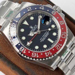 Rolex Greenwich Type II GMT black blue red x silver Watch 16