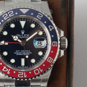 Rolex Greenwich Type II GMT black blue red x silver Watch 18