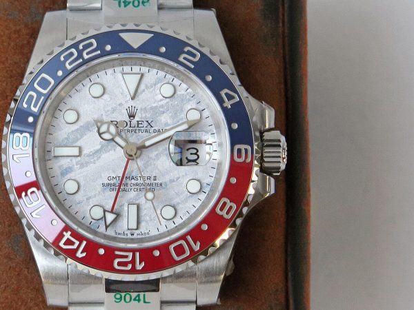 Rolex Greenwich Type II GMT red and blue silver Watch 8