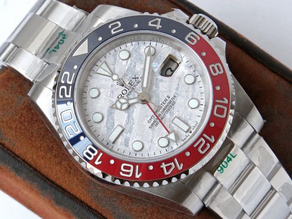 Rolex Greenwich Type II GMT red and blue silver Watch 9