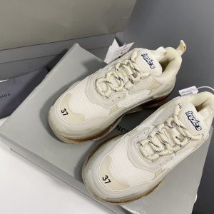 Shoes Balencia TriPle S Air-cushioned white x brown 12